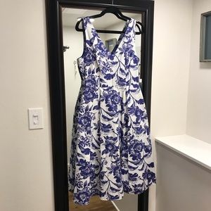 Adrianna Papell sz 8 NWT printed cotton midi dress